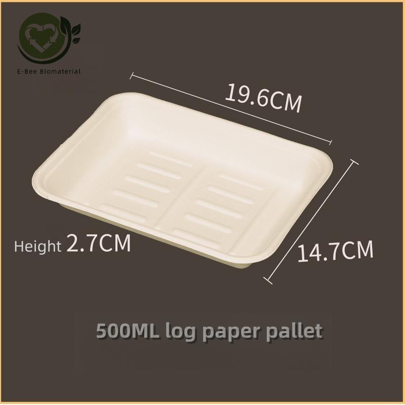 500ML Large Paper Plates Compostable Disposable Food Tray