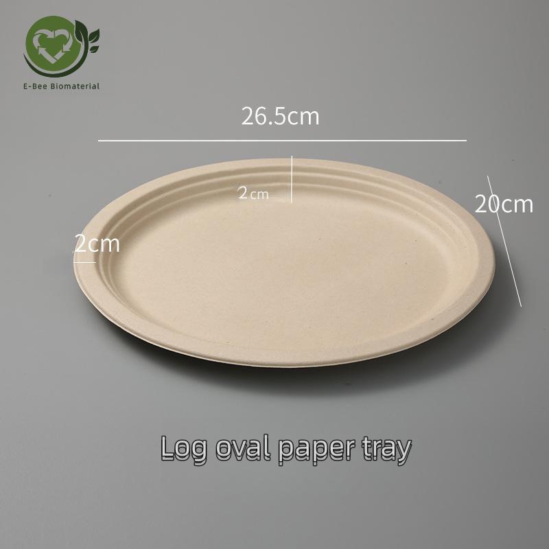 Compostable Paper Plates E-BEE Biodegradable Sugarcane Plate