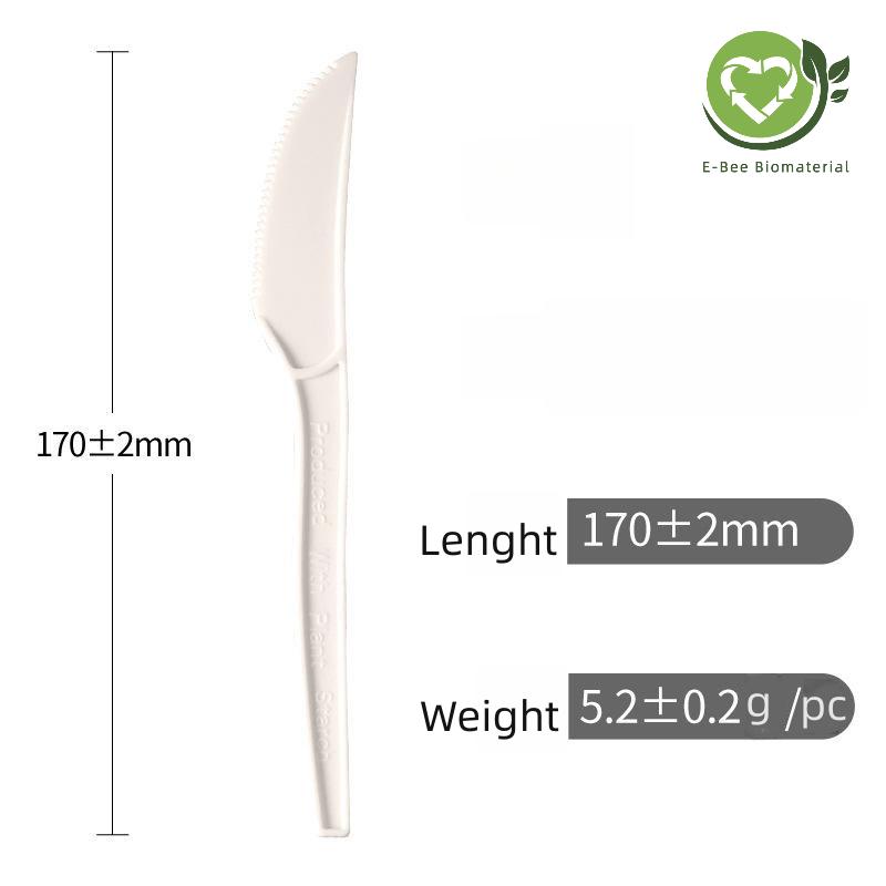 Disposable Knife Utensils Cutlery Set Biodegradable Plant-Based
