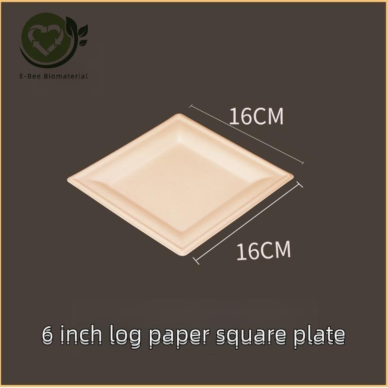 E-BEE 6 Inch Biodegradable Food Tray For Gathering